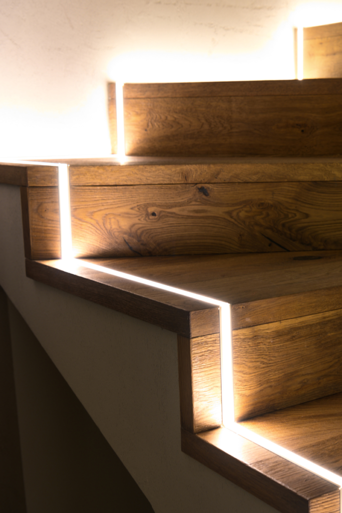 Innovative lighting ideas to transform your home. Led strip lighting can be used to illuminate your staircases or any other part of the house. Another good place to be used is under the vanity during the evening or other furniture pieces.